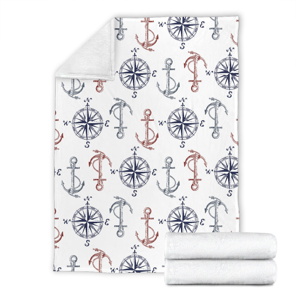 Anchor Pattern Print Design 06 Premium Blanket