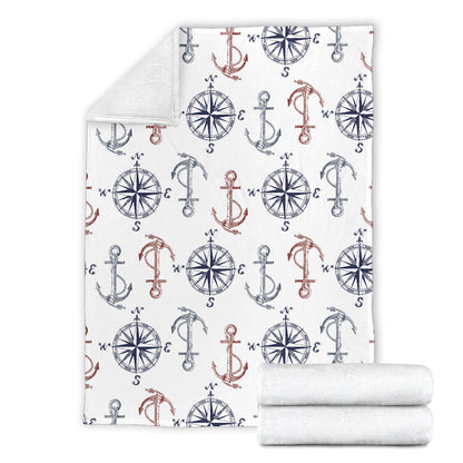 Anchor Pattern Print Design 06 Premium Blanket