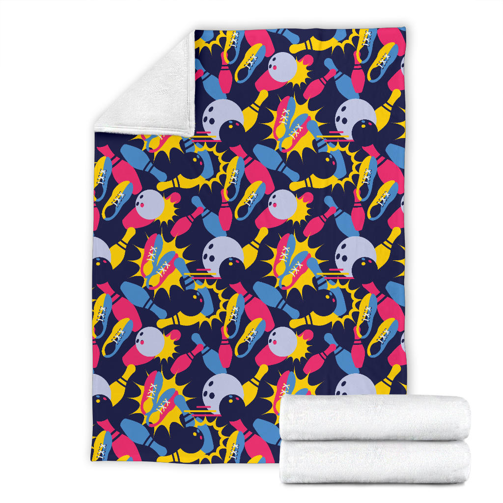 Bowling Pattern Print Design 02 Premium Blanket