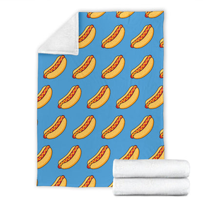 Hot Dog Pattern Print Design 02 Premium Blanket