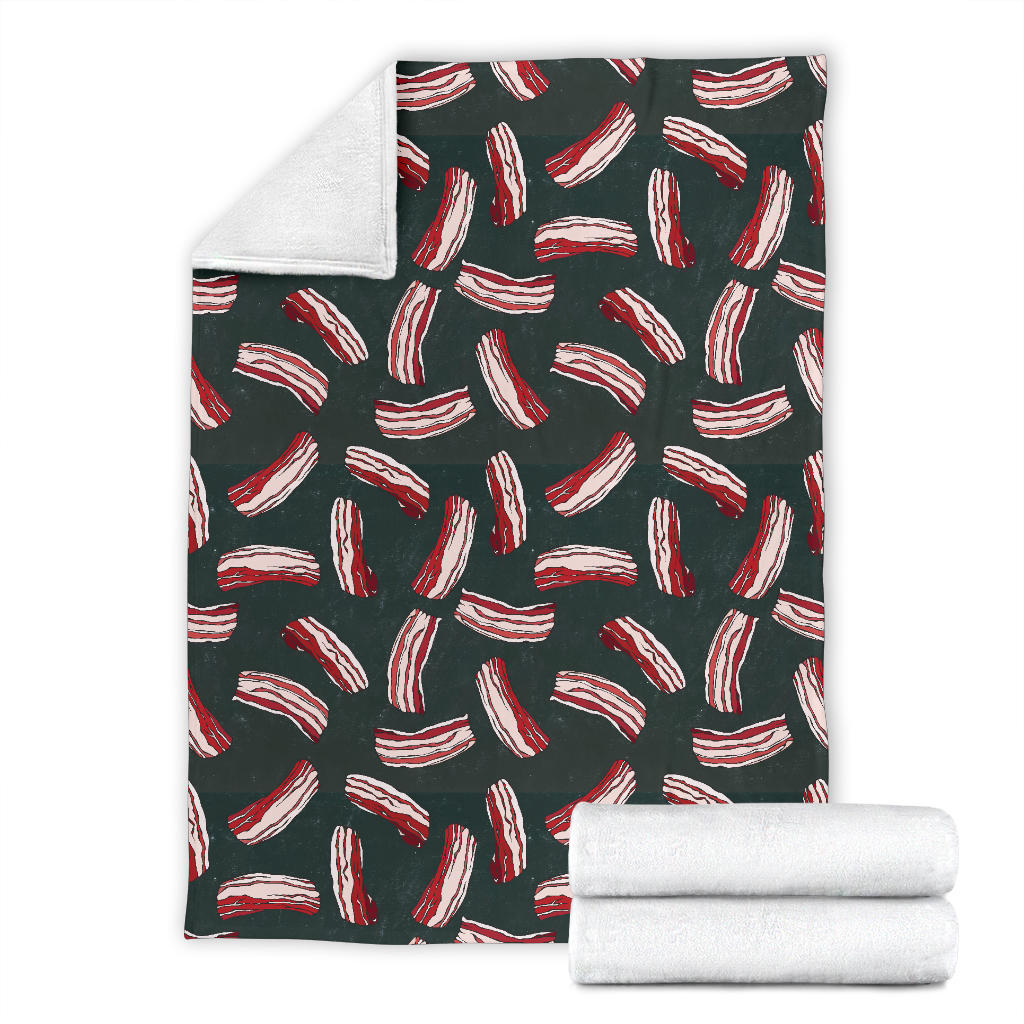 Bacon Pattern Print Design 02 Premium Blanket