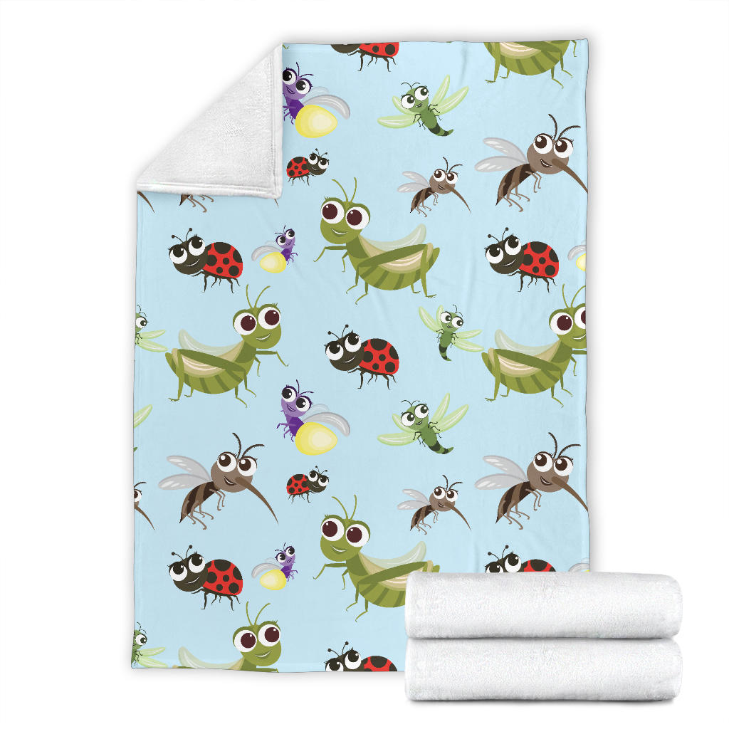 Ladybug Pattern Print Design 01 Premium Blanket