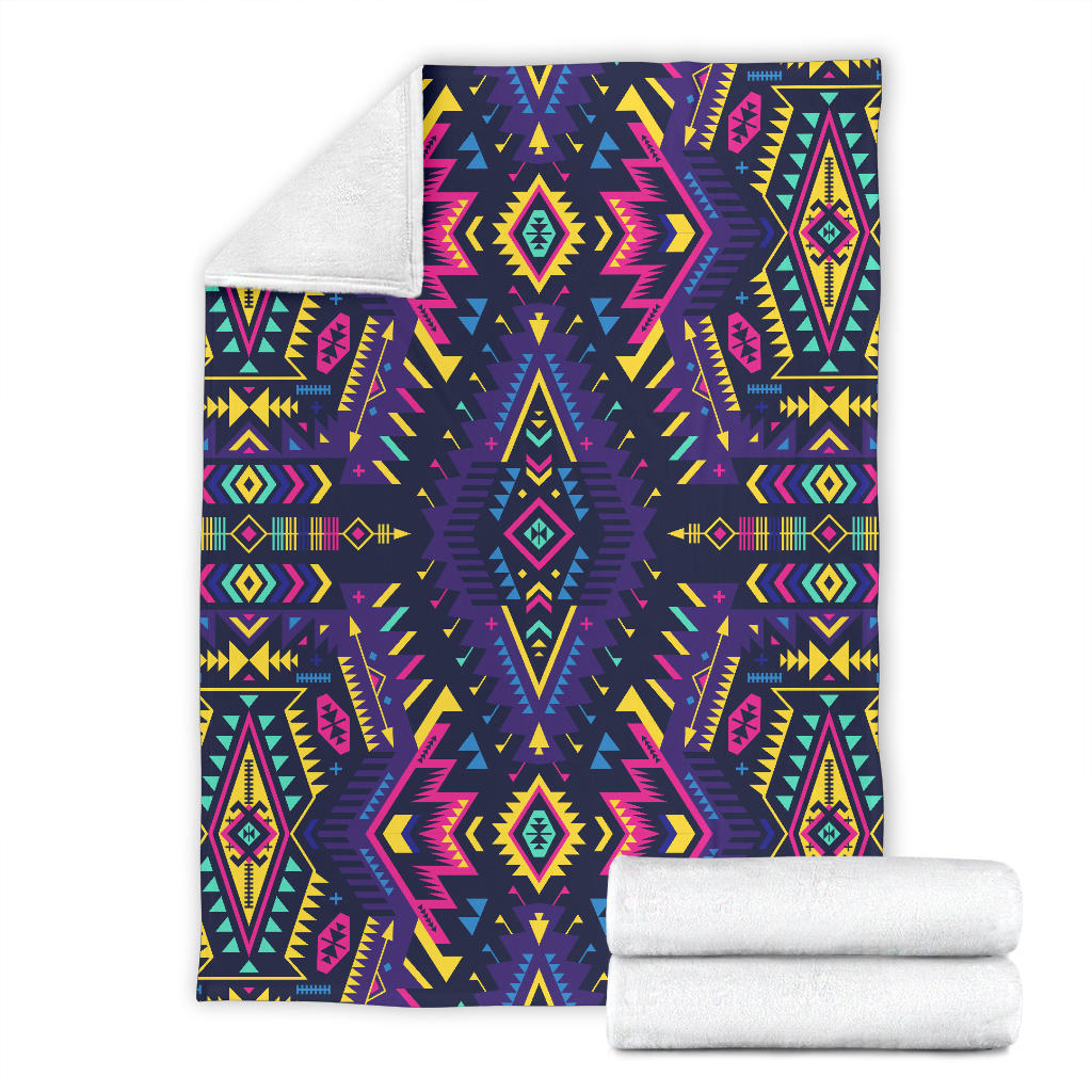 Aztec Pattern Print Design 07 Premium Blanket