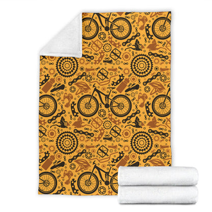 Mountain bike Pattern Print Design 03 Premium Blanket