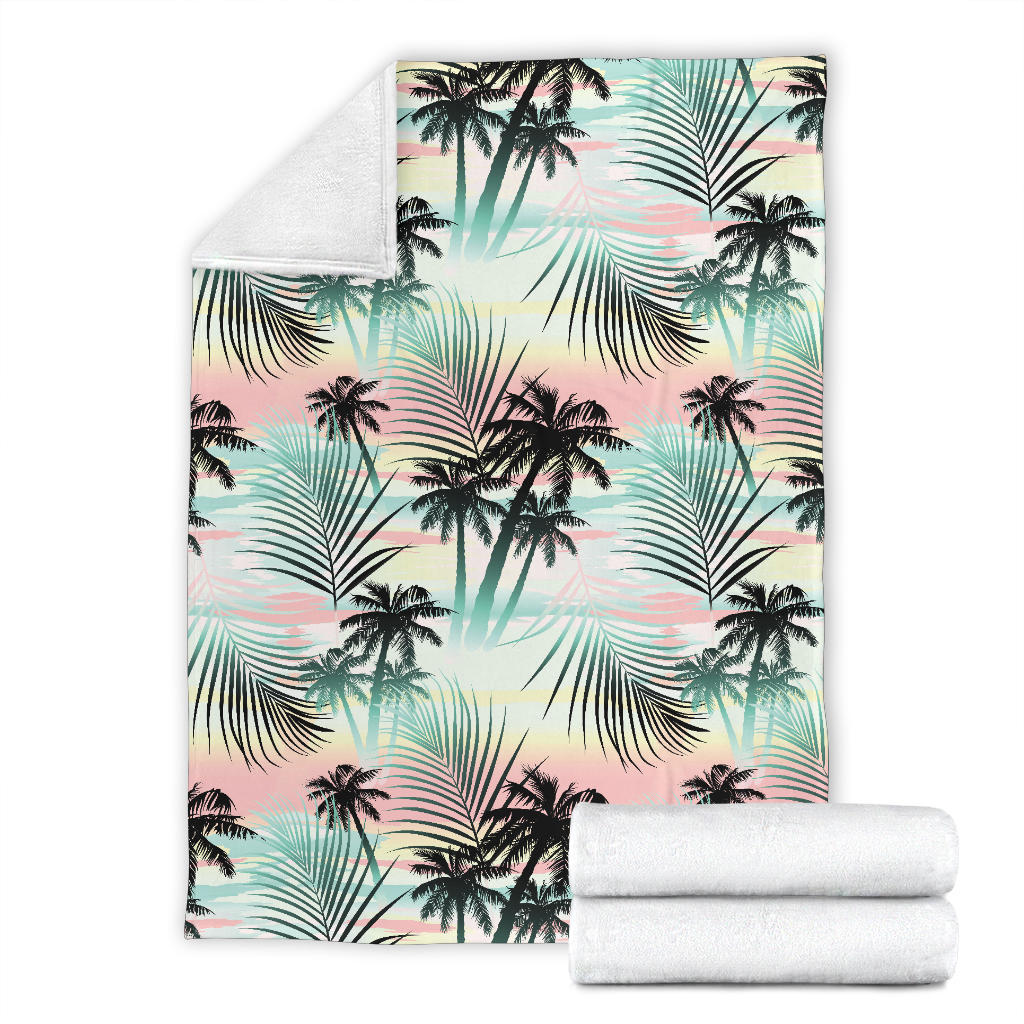 Palm Tree Pattern Print Design A03 Premium Blanket