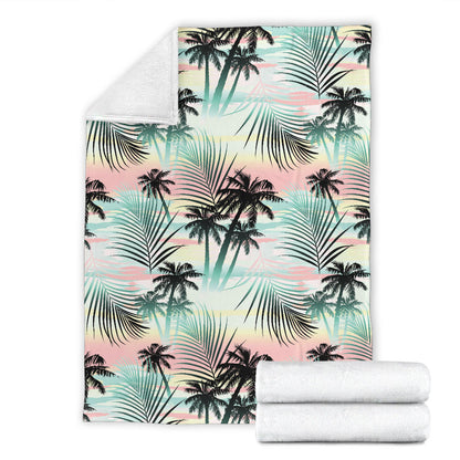 Palm Tree Pattern Print Design A03 Premium Blanket