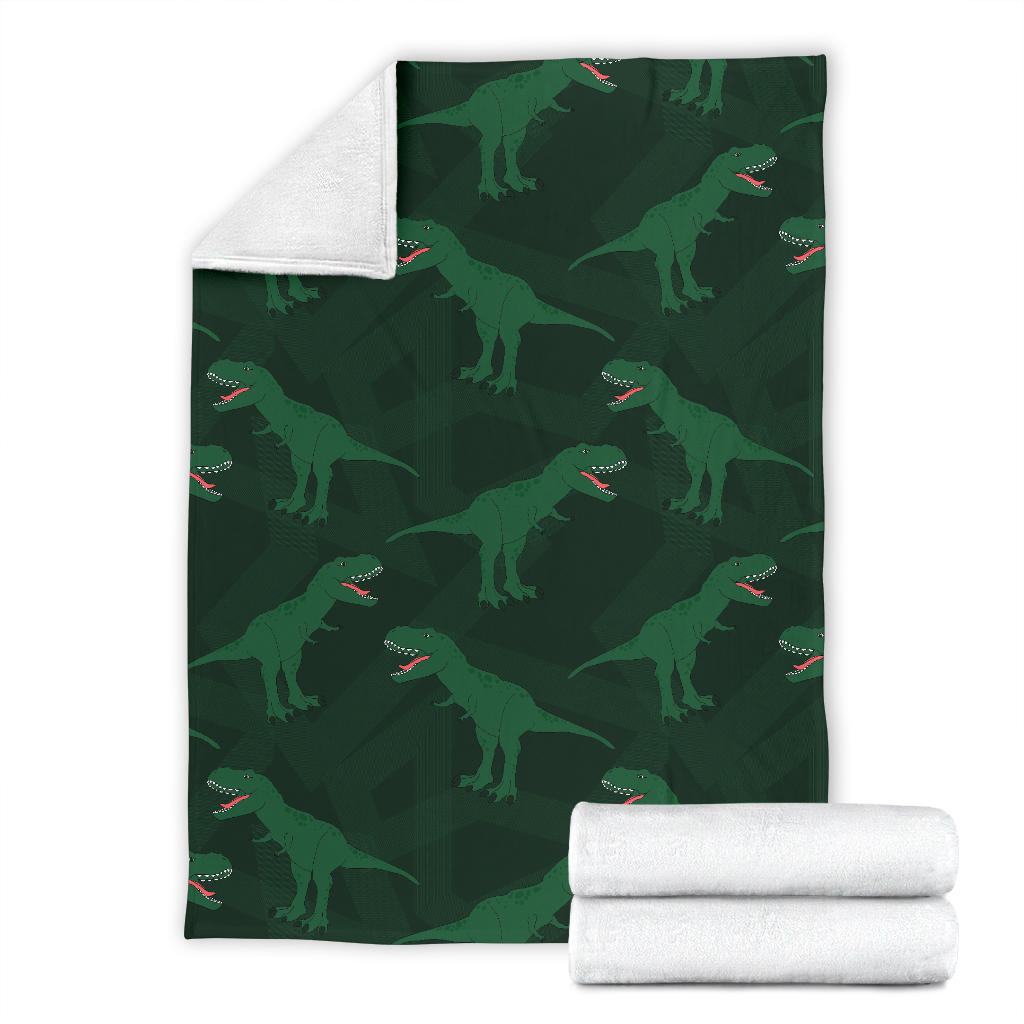 T Rex Pattern Print Design A06 Premium Blanket