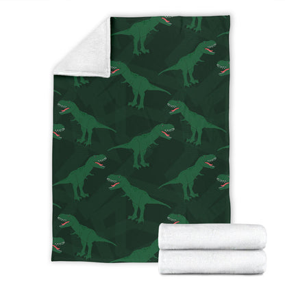 T Rex Pattern Print Design A06 Premium Blanket