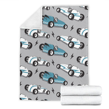 Racing Vintage Pattern Print Design A02 Premium Blanket