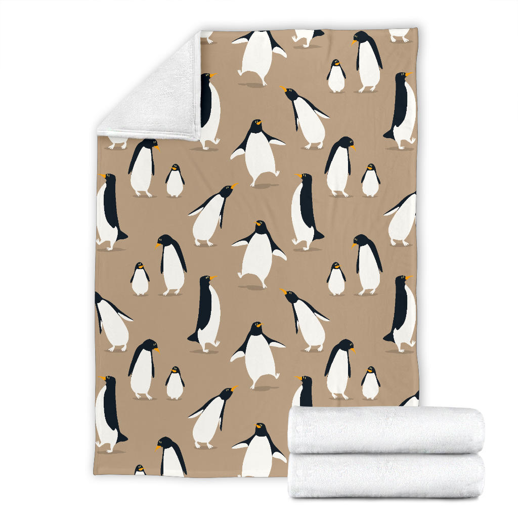 Penguin Pattern Print Design A01 Premium Blanket