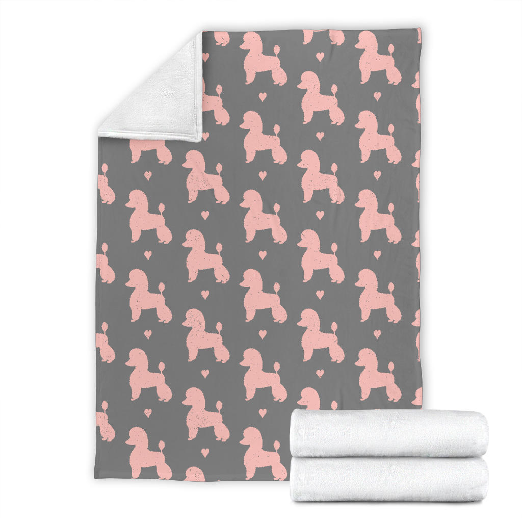 Poodle Pattern Print Design A02 Premium Blanket