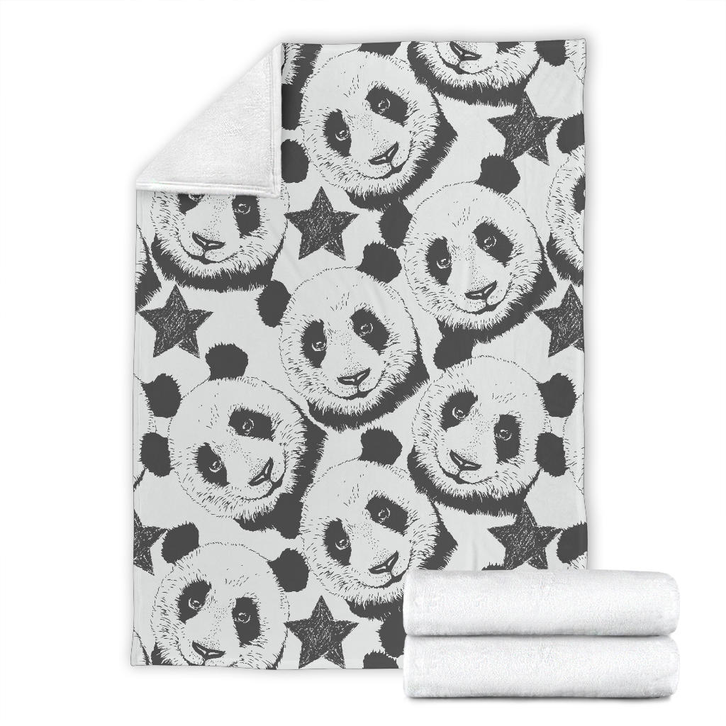 Panda Pattern Print Design A02 Premium Blanket
