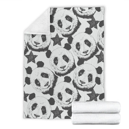 Panda Pattern Print Design A02 Premium Blanket