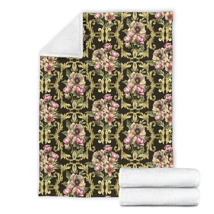 Baroque Pattern Print Design 02 Premium Blanket