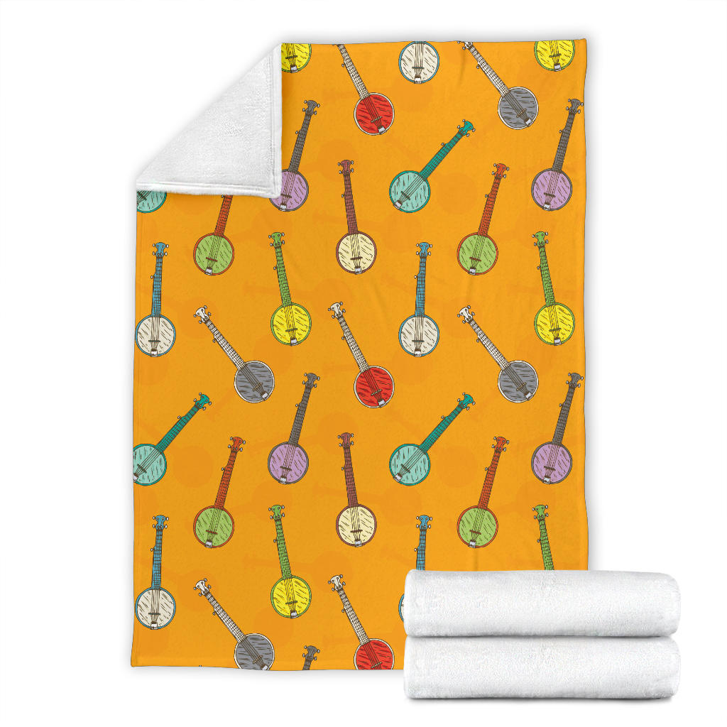 Banjo Pattern Print Design 02 Premium Blanket
