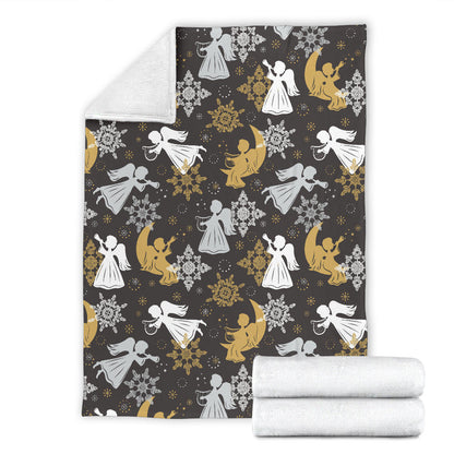 Angel Pattern Print Design 04 Premium Blanket