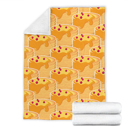 Pancake Pattern Print Design A04 Premium Blanket