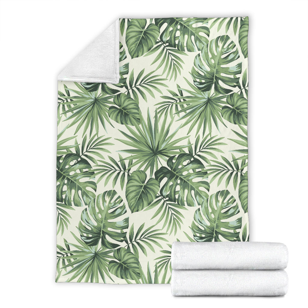 Palm Leaf Pattern Print Design A02 Premium Blanket