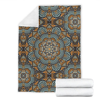 Mandala Pattern Print Design 05 Premium Blanket