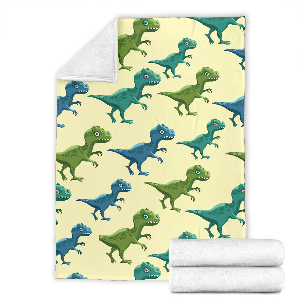 T Rex Pattern Print Design A04 Premium Blanket