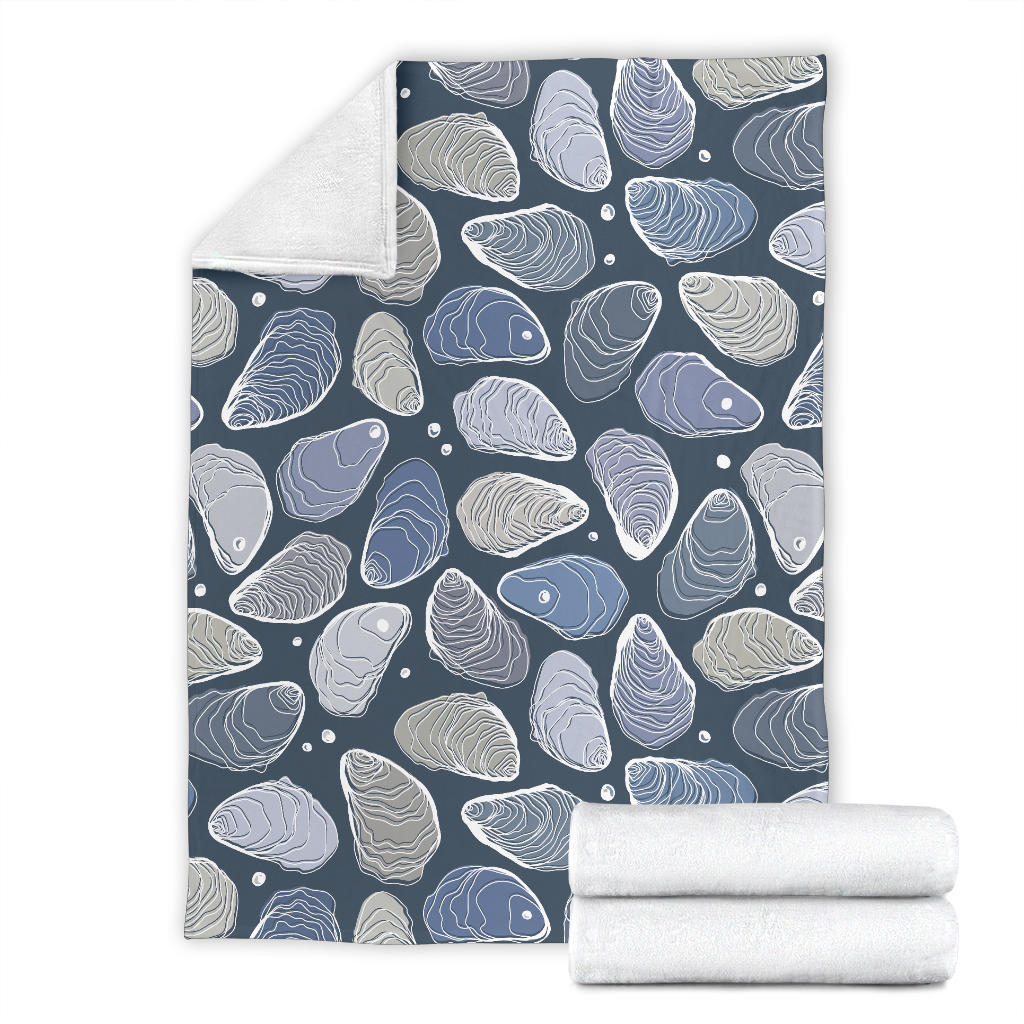 Oyster Pattern Print Design 02 Premium Blanket