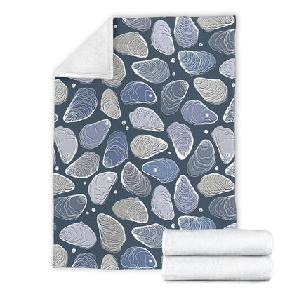 Oyster Pattern Print Design 02 Premium Blanket