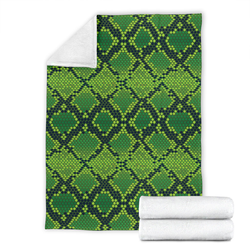 Python Green Pattern Print Design A01 Premium Blanket