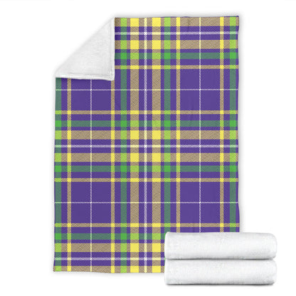 Mardi Gras Pattern Print Design 010 Premium Blanket