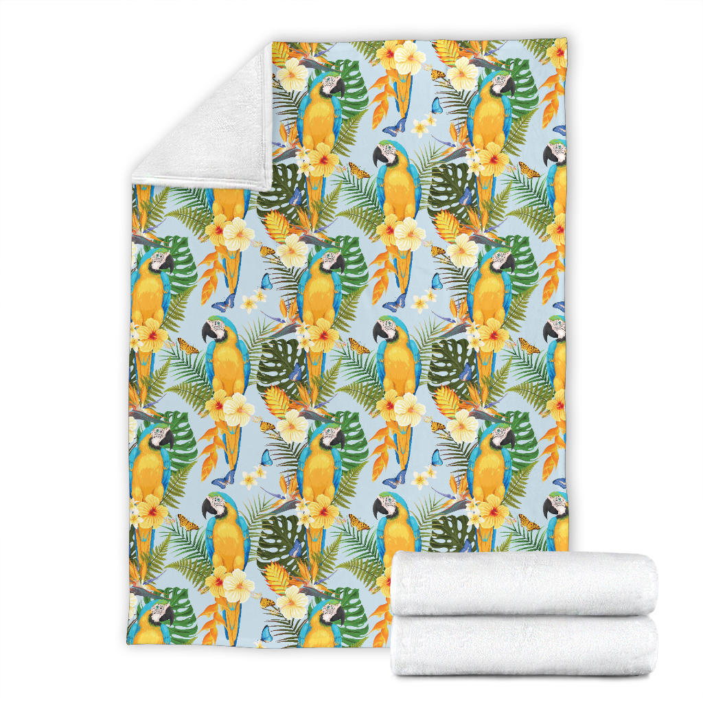 Parrot Pattern Print Design A04 Premium Blanket