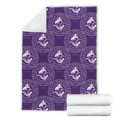 Pisces Pattern Print Design A02 Premium Blanket