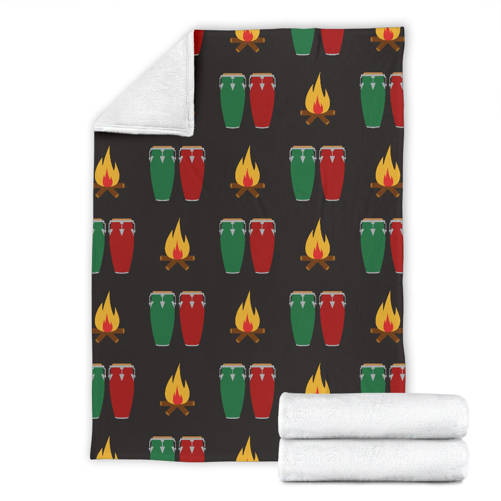 Conga Pattern Print Design 01 Premium Blanket