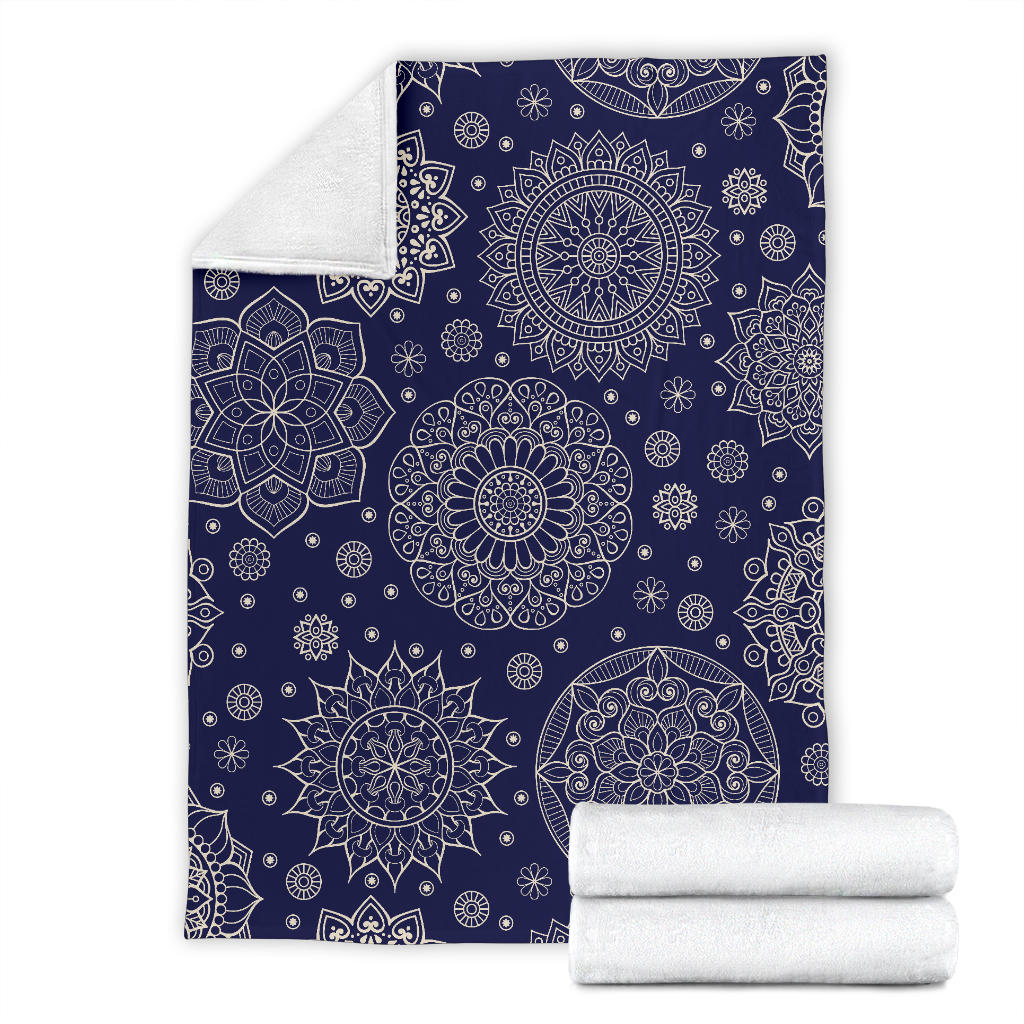 Mandala Pattern Print Design 02 Premium Blanket