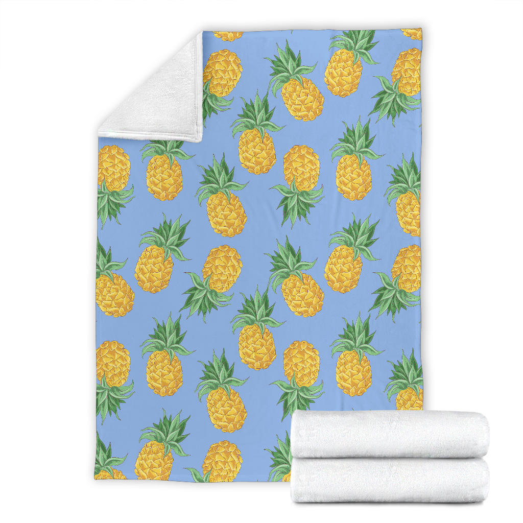 Pineapple Pattern Print Design A04 Premium Blanket