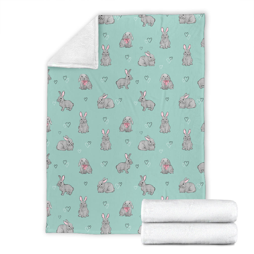 Bunny Pattern Print Design 02 Premium Blanket