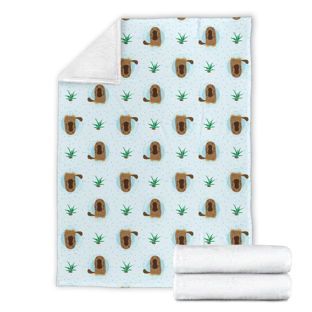Platypus Pattern Print Design A04 Premium Blanket