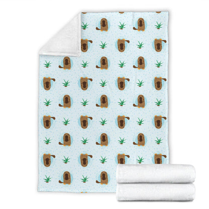 Platypus Pattern Print Design A04 Premium Blanket