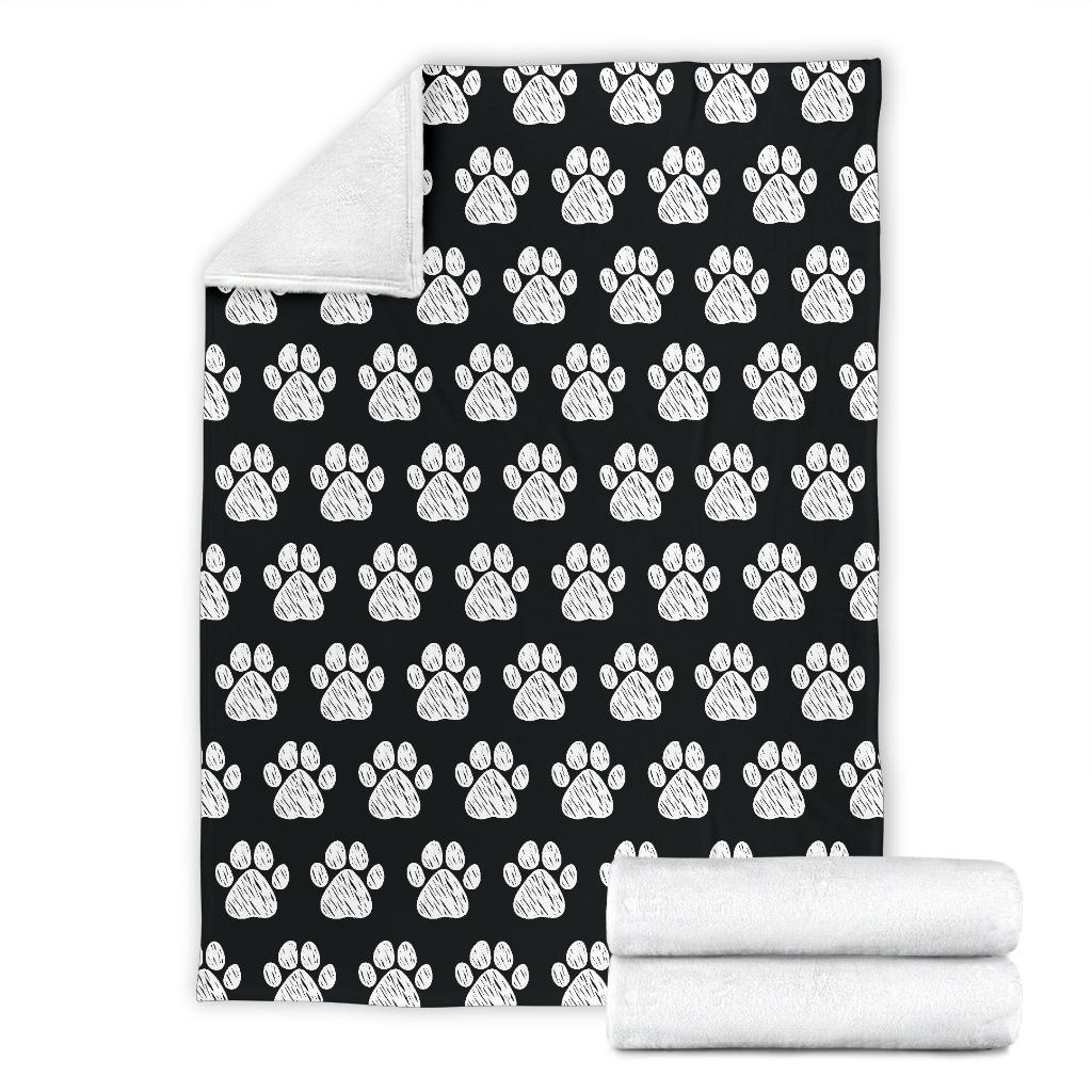 Paw Pattern Print Design A02 Premium Blanket