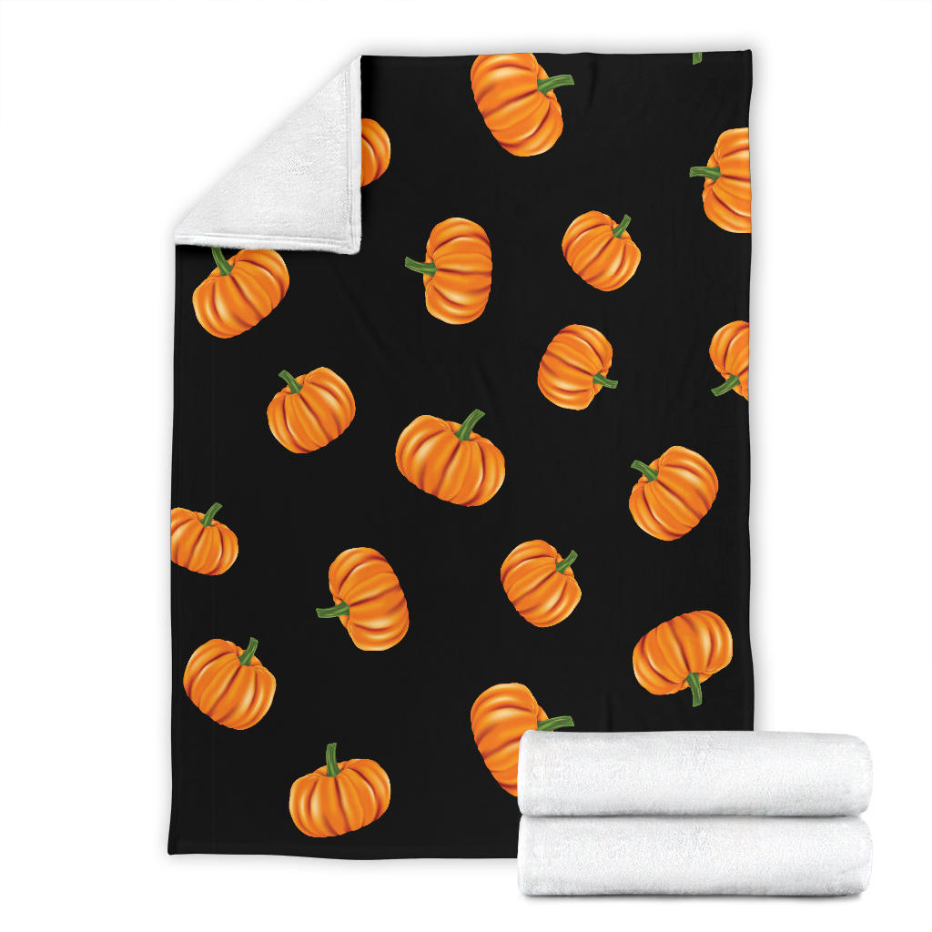 Pumpkin Pattern Print Design A05 Premium Blanket