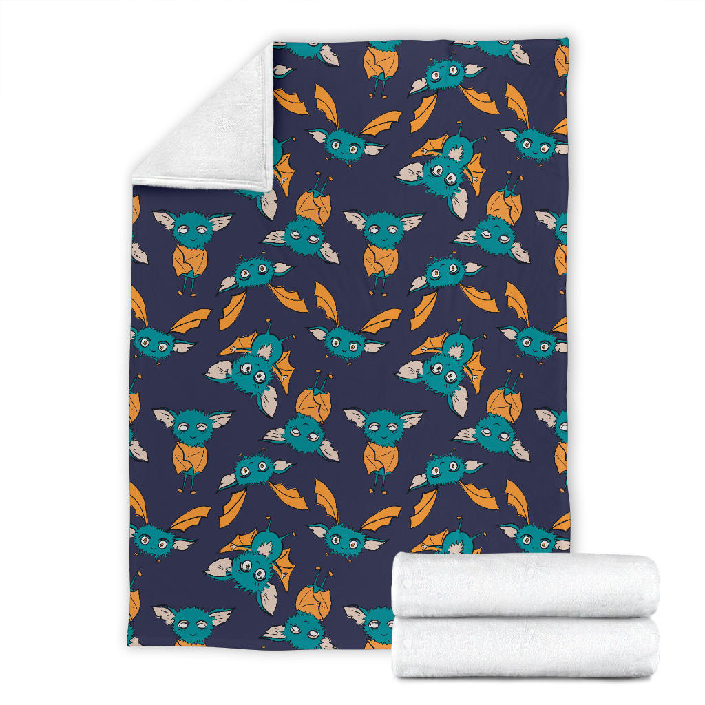 Bat Pattern Print Design 07 Premium Blanket