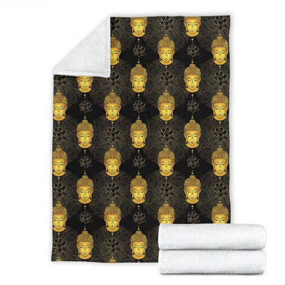 Buddha Pattern Print Design 04 Premium Blanket