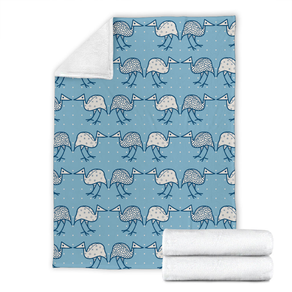 Emu Pattern Print Design 01 Premium Blanket