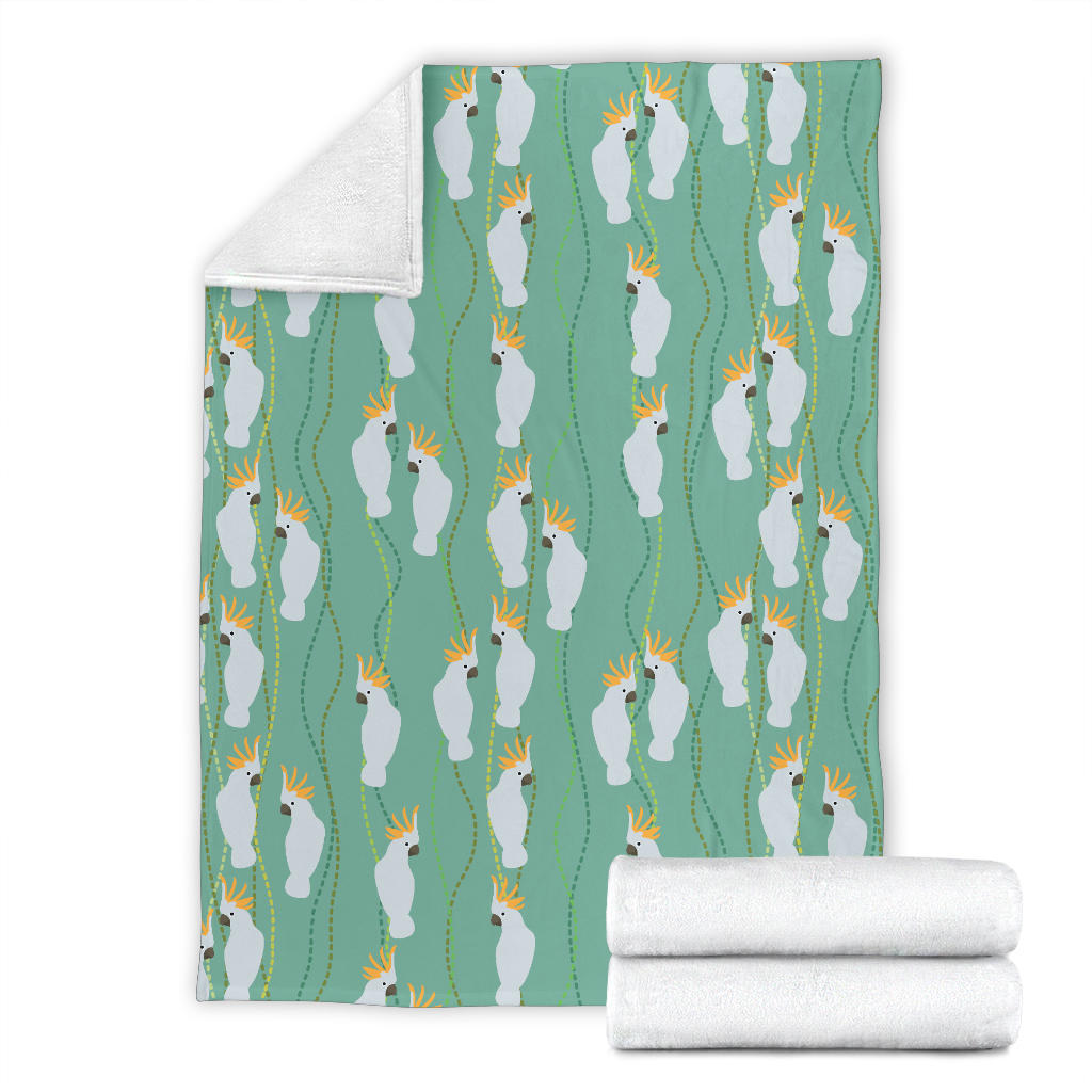 Cockatoo Pattern Print Design 01 Premium Blanket