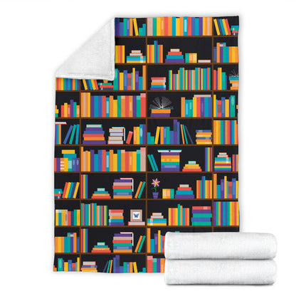 Book Pattern Print Design 05 Premium Blanket