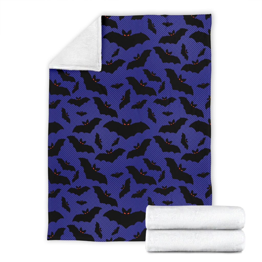 Bat Halloween Pattern Print Design 02 Premium Blanket