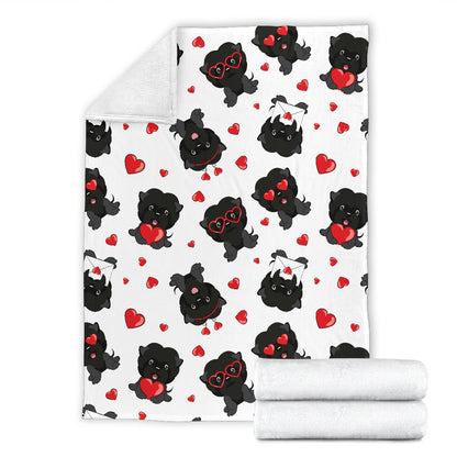 Affenpinscher Pattern Print Design 01 Premium Blanket