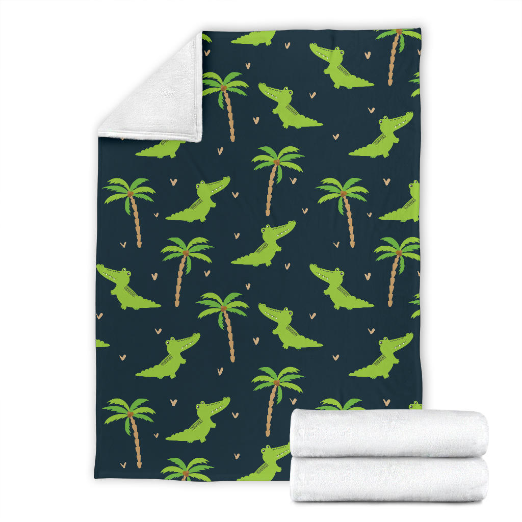 Alligator Pattern Print Design 02 Premium Blanket