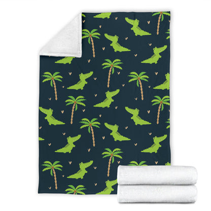 Alligator Pattern Print Design 02 Premium Blanket