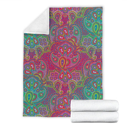 Boho Pattern Print Design 02 Premium Blanket