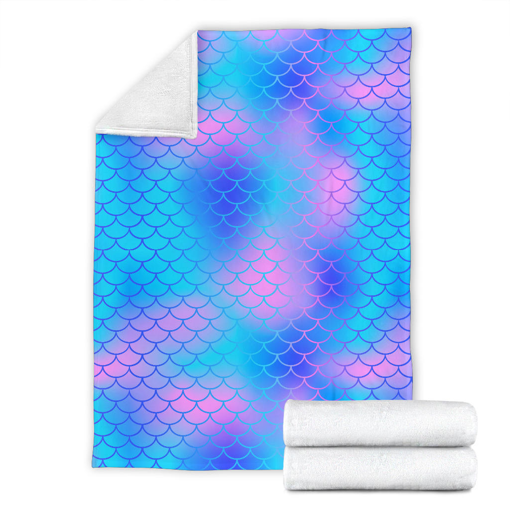 Mermaid Scales Pattern Print Design 04 Premium Blanket