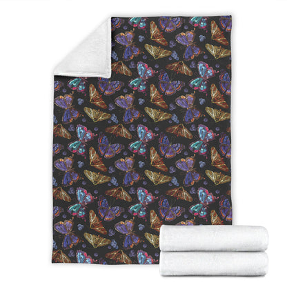 Butterfly Pattern Print Design 013 Premium Blanket